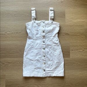 F21 OVERALL BUTTON UP DRESS